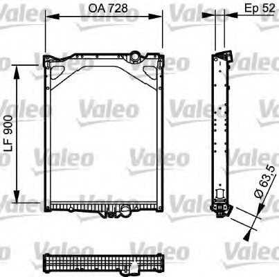 VALEO 733500 Radiator, engine cooling
